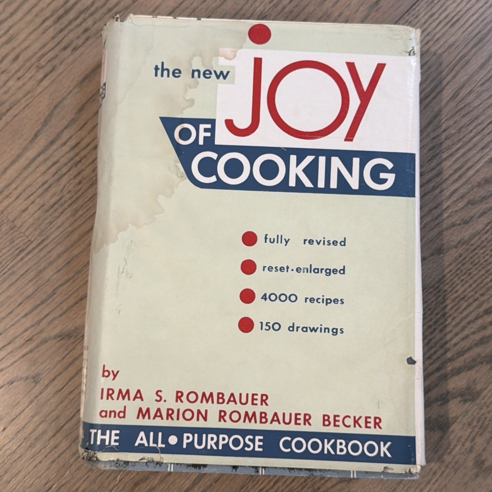 THE JOY OF COOKING Irma S. Rombauer HC/DJ ~ 1931 Edition 1953 Printing‎ + Cover